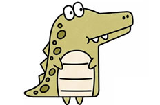 卡通鳄鱼的简笔画图片 鳄鱼怎么画
