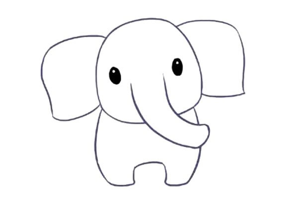 大象简笔画图片 大象怎么画