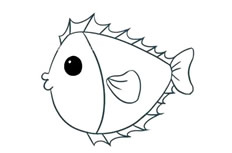 卡通小海鱼简笔画 小海鱼怎么画