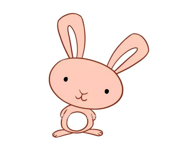 粉色小兔子简笔画图片 粉色小兔子怎么画