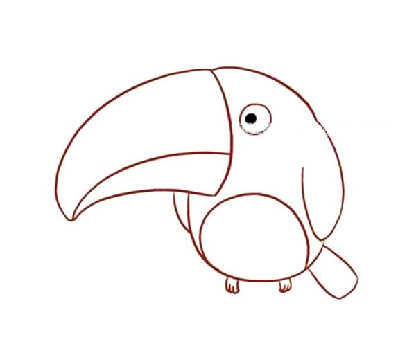 啄木鸟简笔画彩色图 啄木鸟怎么画