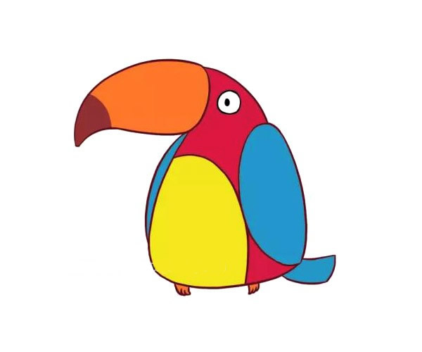 彩色啄木鸟简笔画图片 彩色啄木鸟怎么画
