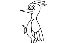 啄木鸟简笔画图片大全 啄木鸟怎么画