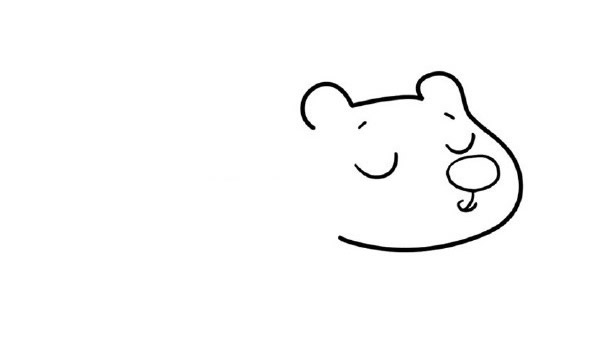 睡大觉的狗熊简笔画图片 睡大觉的狗熊怎么画