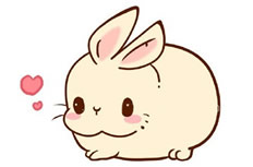 萌萌的小胖兔简笔画图片 兔子怎么画