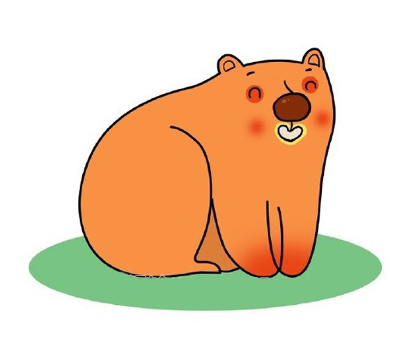 狗熊简笔画彩色图片 狗熊怎么画