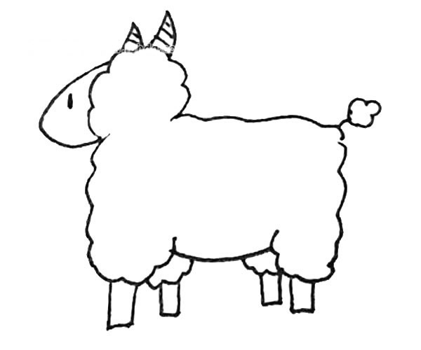可爱的绵羊简笔画图片 绵羊怎么画