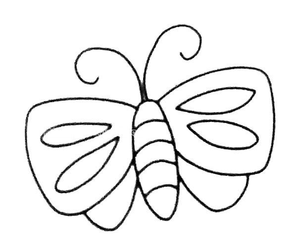 6款卡通蝴蝶简笔画图片 蝴蝶怎么画