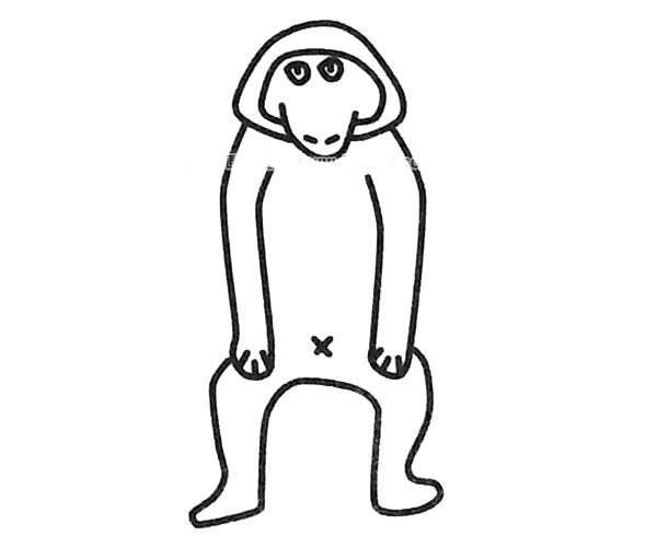 6款可爱的狒狒简笔画图片 狒狒怎么画