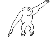6款长臂猿简笔画图片 长臂猿怎么画