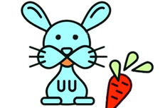 彩色卡通兔子简笔画图片 彩色兔子怎么画