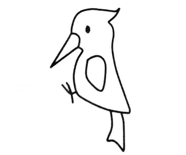 6款啄木鸟简笔画图片 啄木鸟怎么画