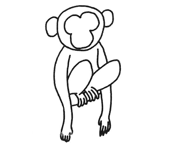 长臂猿简笔画图片 长臂猿怎么画