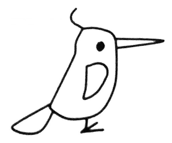 啄木鸟简笔画图片怎么画