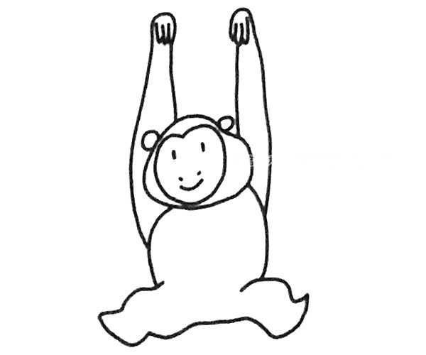 6款长臂猿简笔画图片 长臂猿怎么画
