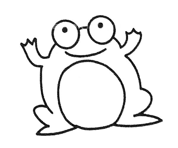卡通青蛙简笔画图片 卡通青蛙怎么画