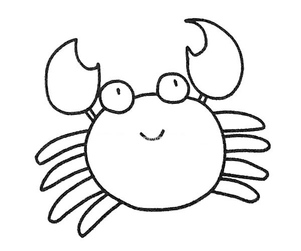 6款卡通螃蟹简笔画图片 螃蟹怎么画