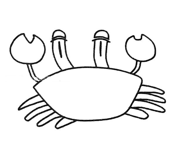 6款卡通螃蟹简笔画图片 螃蟹怎么画