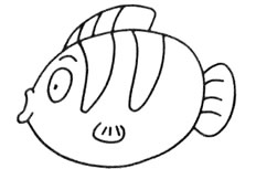 神仙鱼简笔画图片 神仙鱼怎么画