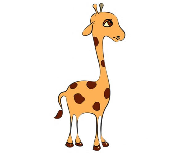 可爱的小长颈鹿简笔画图片 长颈鹿怎么画