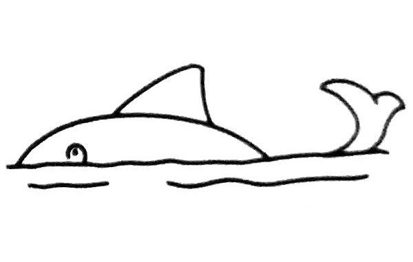 6款卡通鲨鱼简笔画图片 鲨鱼怎么画