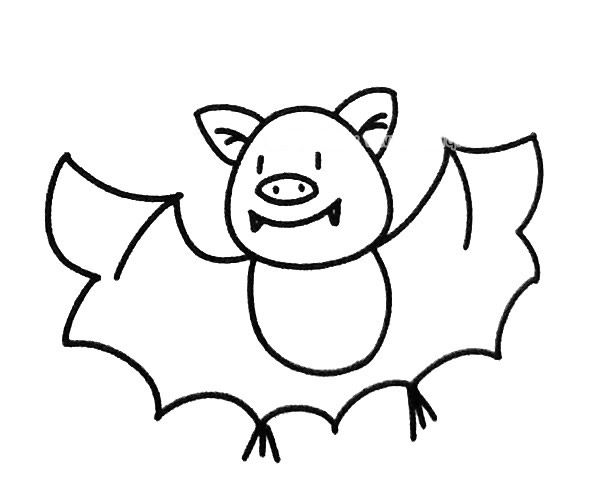 6款卡通蝙蝠简笔画图片 蝙蝠怎么画