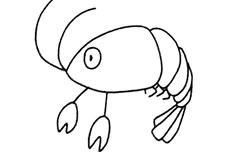 卡通虾的简笔画图片 虾怎么画