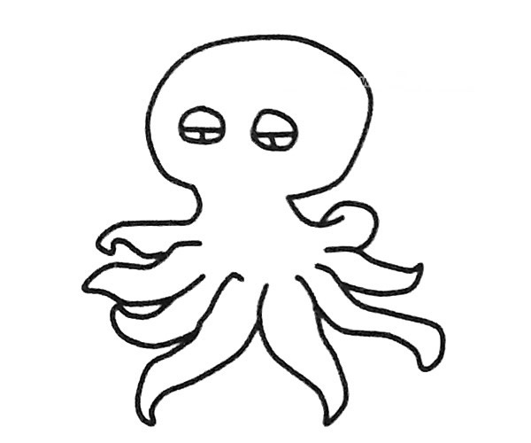 6款卡通章鱼简笔画图片 章鱼怎么画