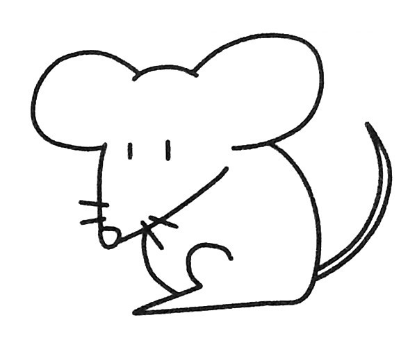 6款可爱的卡通老鼠简笔画图片怎么画