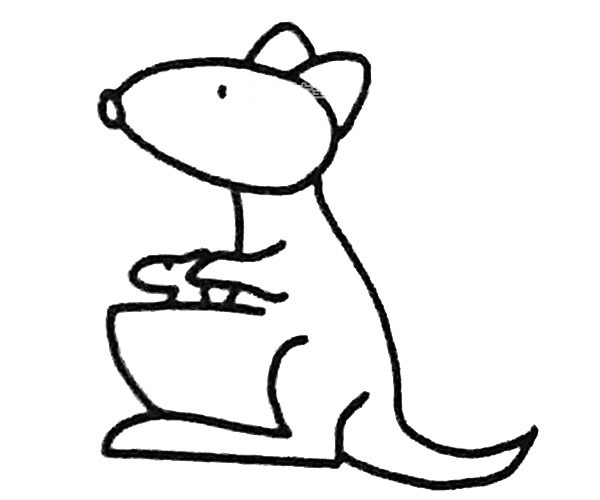 袋鼠简笔画图片 袋鼠怎么画