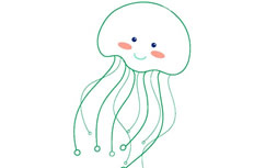 可爱的水母简笔画图片 水母怎么画