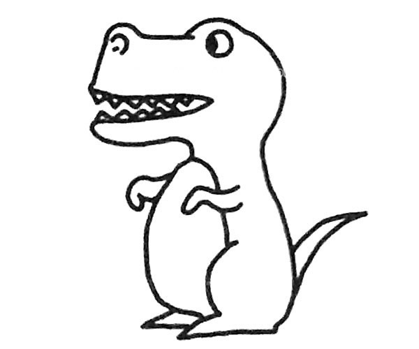 儿童恐龙的简笔画图片怎么画