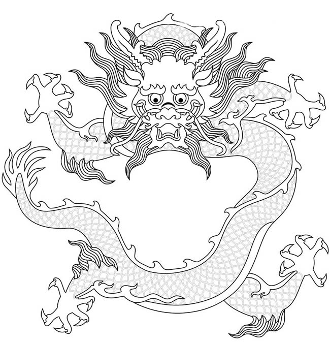 四张中国龙的简笔画图片 龙怎么画