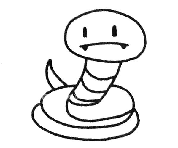 6款卡通小蛇简笔画图片 蛇怎么画