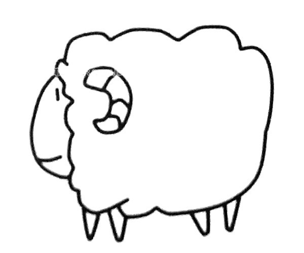 六张可爱的绵羊简笔画图片 可爱的绵羊怎么画