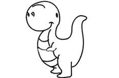 6款恐龙简笔画图片 恐龙的简单画法