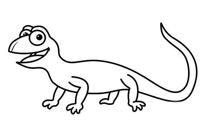 2张蜥蜴简笔画图片 蜥蜴的简单画法