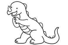 可爱的恐龙简笔画图片 恐龙怎么画