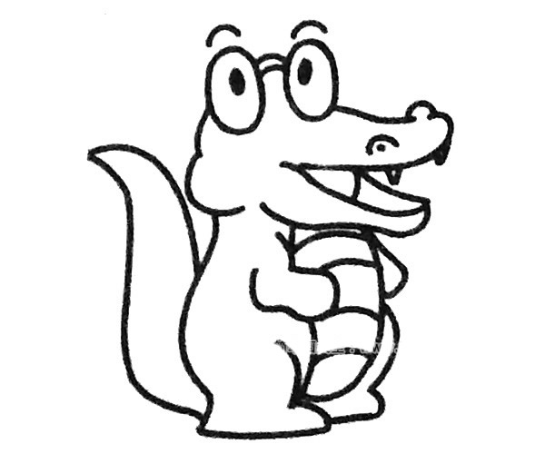 卡通鳄鱼简笔画图片 卡通鳄鱼怎么画