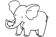 可爱的小象简笔画图片 小象怎么画
