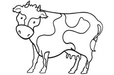 一头奶牛简笔画图片怎么画
