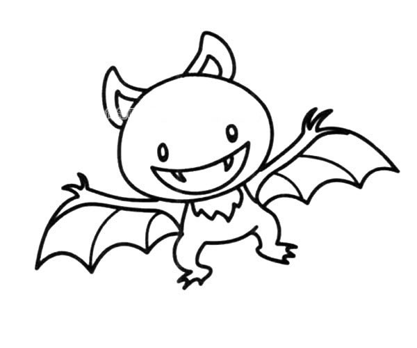 吸血蝙蝠简笔画图片 吸血蝙蝠怎么画