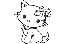 可爱漂亮的小猫简笔画怎么画
