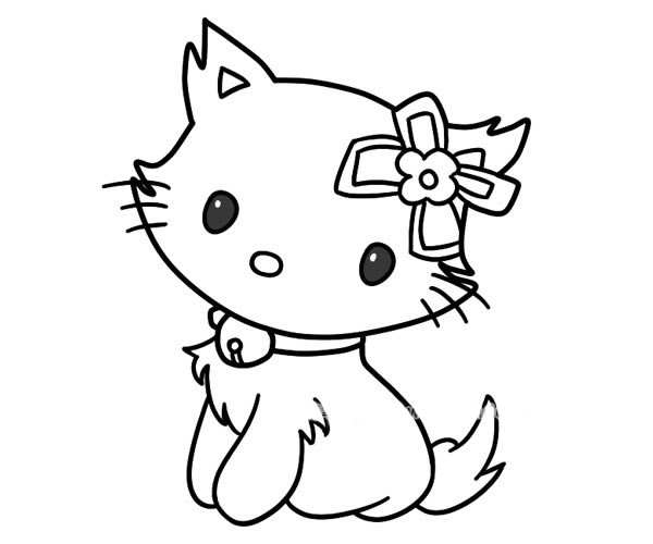 可爱漂亮的小猫简笔画怎么画