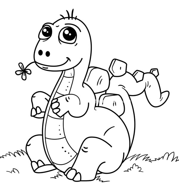 调皮的小恐龙简笔画图片怎么画