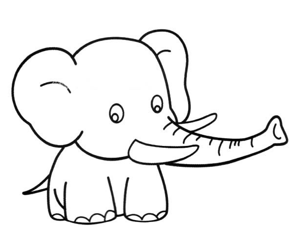可爱的小象简笔画图片 小象怎么画