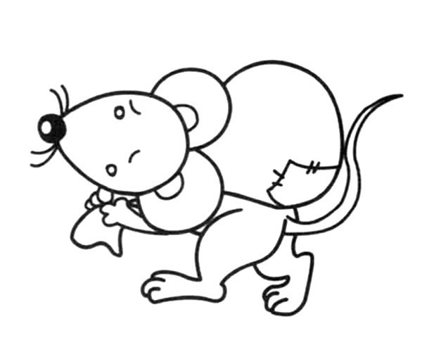 偷东西的卡通老鼠简笔画图片怎么花
