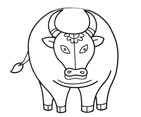 黄牛简笔画图片 牛怎么画