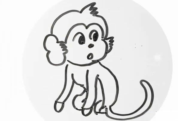 猴子简笔画图片怎么画