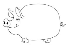 母猪简笔画图片 猪怎么画